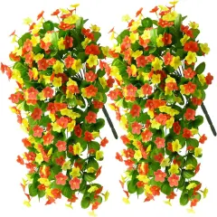 2 Pack Artificial Hanging Flowers Yellow