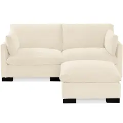 Best Choice Products 82in Modular Sectional Pillowtop Sofa w/ Ottoman & Storage Ivory