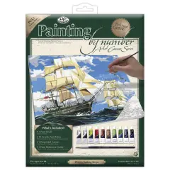 PCL1 | Painting by numbers&trade; 13pc 11" x 14" Sailing Ships Canvas Painting Project