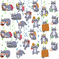 Streamers Raccoon Hanging Party Decorations
