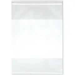 Plymor 13" x 18" (Pack of 50), 6 Mil Industrial Duty White-Block Zipper Reclosable Plastic Bags