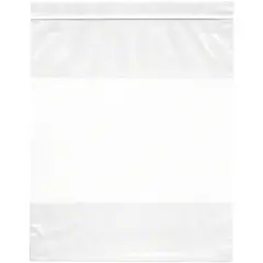 Plymor 10" x 12", 2 Mil with White-Block Zipper Reclosable Plastic Bags