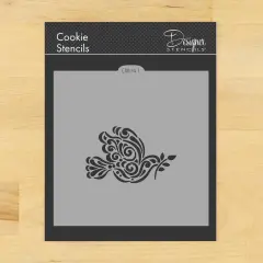 Dove of Peace with Olive Branch Cookie & Craft Stencil | CM041 by Designer Stencils | Cookie Decorating Tools | Baking Stencils for Royal Icing, Airbrush, Dusting Powder | Craft Stencils for Canvas, Paper, Wood | Reusable Food Grade Stencil
