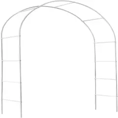 8ft Adjustable Metal Garden Arch Arbor Trellis