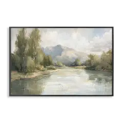 Stupell Industries Where The River Goes Framed Giclee Design by Petal Prints Design