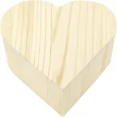 Heart-Shaped Unfinished Wooden Box Natural Pine Wood DIY Craft Wooden Boxes with Lid for Storage Crafts