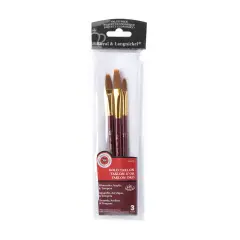 RSET-9140 | 3pc Golden Taklon Filbert Comb&trade; Brush Set