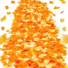2000 Pcs Orange Yellow Rose Petal for Wedding Decorations Fake Silk Rose Flower Petals Artificial Rose Petals