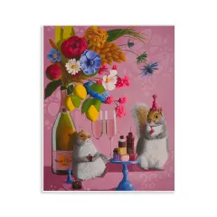 Stupell Industries Party Hat Squirrels & Bouquet Wall Plaque Design by Heather Gauthier