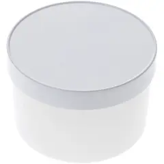 Pioneer Plastics 072CWHITEHIPS White Round Plastic Container, 3.875" W x 2.5625" H