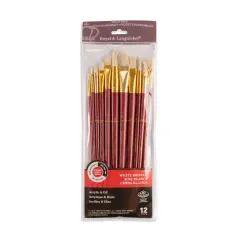 RSET-9320 | 12pc White Bristle Long Handle Variety Brush Set