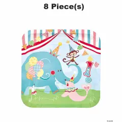 1st Birthday Circus Party Paper Dinner Plates - 8 Ct.