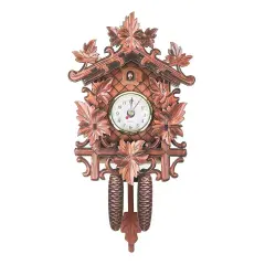 Vintage Wall Clock Hanging Clock Carvings Antique Living Room Home Decor