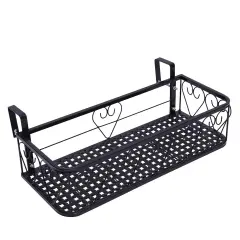 Balcony Railing Hanging Basket Shelf Flower Pot Stand Holder Potted Plants Rack