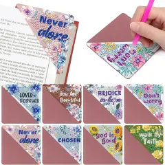 8 Pcs Christian Diamond Painting Bookmarks Kits