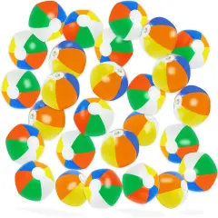 4E's Novelty 100 Pack Mini Beach Balls &ndash; 4"" Inflatable Beach Balls Pool Party Favors for Kids