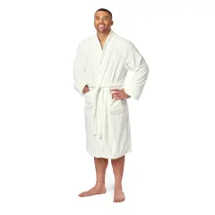 Northwest Silk Touch L/XL Bath Robe Optical White 26&times;47 Inches