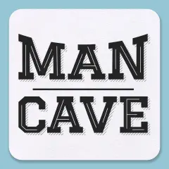 Big Dot of Happiness 25 Ct Man Cave Drink Coasters, 4-Inch Disposable Square Paper Coasters for Home Bar Accessories or Birthday Party