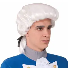 Colonial Male Deluxe Adult White Costume Wig