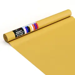 Kraft Paper Roll 36" X 1320" (110' Ft) Colored Paper Roll - Packing Paper Roll - Craft Supplies - Kraft Wrapping Paper Perfect as Shipping Paper Craft Paper Roll by Crown Display Yellow