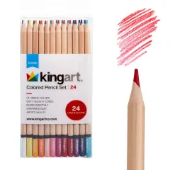 KINGART&reg; Colored Pencil Set, 24 Colors