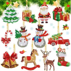 12 Pieces Christmas Diamond Painting Kits 5D DIY Diamond Painting (Classic Style)