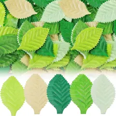 200 Pieces Mixed Leaves Mulberry Paper