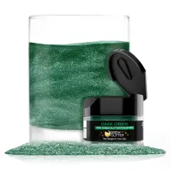 Brew Glitter - Dark Green Edible Drink Glitter (4g, x1 Flip-Cap Jar) for Beer, Cocktails and Beverages