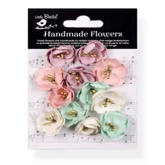 Little Birdie Embossed Daisies Paper Flowers 12/Pkg-Fairy Garden