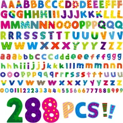 288 PCS Alphabet Combo Set,78pcs Uppercase Letters, 78pcs Lowercase Letters, 30pcs 0-9 Numbers