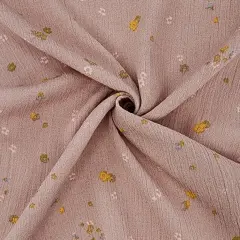 1 Yard Mauve Rayon Crinkle Fabric for Blouses Dresses Skirts and Lightweight Apparel 50/52" Width