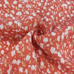 1 Yard Coral Rayon Crepon Soft Lightweight Woven Textured Apparel Material 50/52" Wide