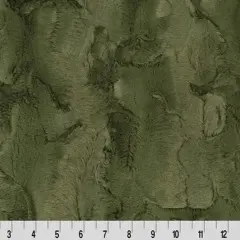 Luxe Cuddle Hide Chive Fabric per yard