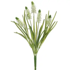 Allstate Muscari Artificial Floral Spray - 12.5" - White