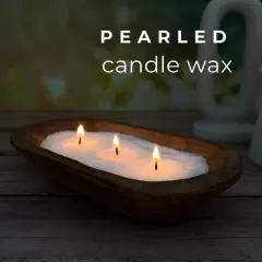 Snow Pearled Candle with Wicks | Sand Candle Wax kit | 10lbs of Candle Sand with 50 Wicks Included | Unscented Powder Candles for Candle Making, Weddings, and Parties
