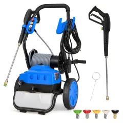 Blue 2300 PSI Electric Pressure Washer with 5 Quick Connect Nozzles and Portable Handle