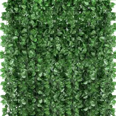 360 Feet 48 Pack Fake Greenery Hanging Garland, Ivy Leaf Plants, Vine Leaves, Fake Flowers Foliage for Bedroom Garden Wall Decor