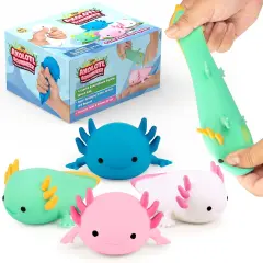 4 Pack Mini Squishy Animal Toy - Axolotl