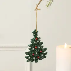 Multi Beaded Lac Tree Hanging Ornament - Multi - 4" x 0.25" x 5"