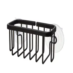 NeverRust Kitchen & Bathroom Sink Caddy for Sponges, Scrubbers, Soap Black