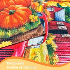 Fall Dog Garden Yard Flag 12x18 Inch(Pumpkin Dogs)