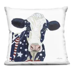 Stupell Industries Americana Cow Country Stars Stripes Indoor Pillow, 18 x 7 x 18