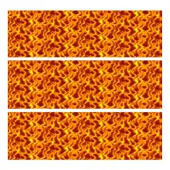 Flames cake border 3 Strips 2.5x10.5 inchs in size
