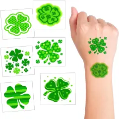 4E's Novelty 72 Pack Shamrock Tattoos Pre-Cut St. Patrick's Day Party Favors for Kids Bulk Gifts Accessories