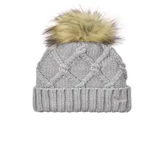 New Era &reg; Faux Fur Pom Beanie Heather Grey