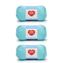 Red Heart Soft Baby Steps Aqua Yarn - 3 Pack of 141g/5oz - Acrylic - 4 Medium (Worsted) - 256 Yards - Knitting/Crochet