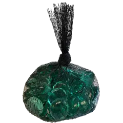 Teal Glass Nuggets - 12oz Bag - Flat Glass Gems/Beads - Decorative Glass Stones - Great for Mosaics and Other Glass Projects