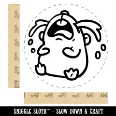 Sad Crying Bawling Gerbil Hamster Rodent Critter Pet Self-Inking Rubber Stamp Black