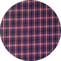 1 Yard Blue, Red & Black Cotton Plaid Apparel Fabric Yarn Dyed Brushed or Flat 40/42" Wide