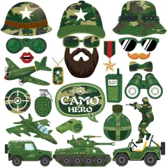 25pcs Soldier Themed Photo Booth Props